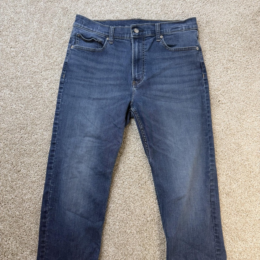 Calvin Klein Jeans Mens 33x28 Medium Wash Blue Denim Regular Straight Stretch